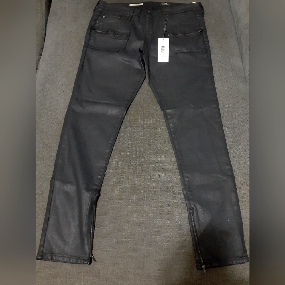 Adriano Goldschmied The Harlow Patch Pocket Zip Pants Women's Sz 31  Black